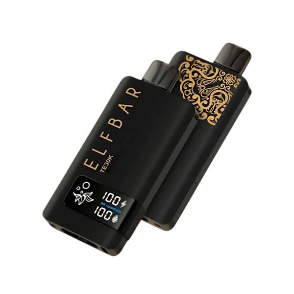 ELFBAR TE30000 BLACK GOLD GREEN APPLE LE