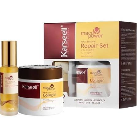 Máscara Capilar Karseell Maca Essence Repair Collagen 500ML + Óleo Capilar 50ML Máscara Capilar Karseell Maca Essence Repair Collagen 500ML + Óleo Capilar 50ML