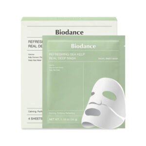 Máscara Facial Biodance Refreshing Sea Kelp Real Deep Mask com 4 Unidades