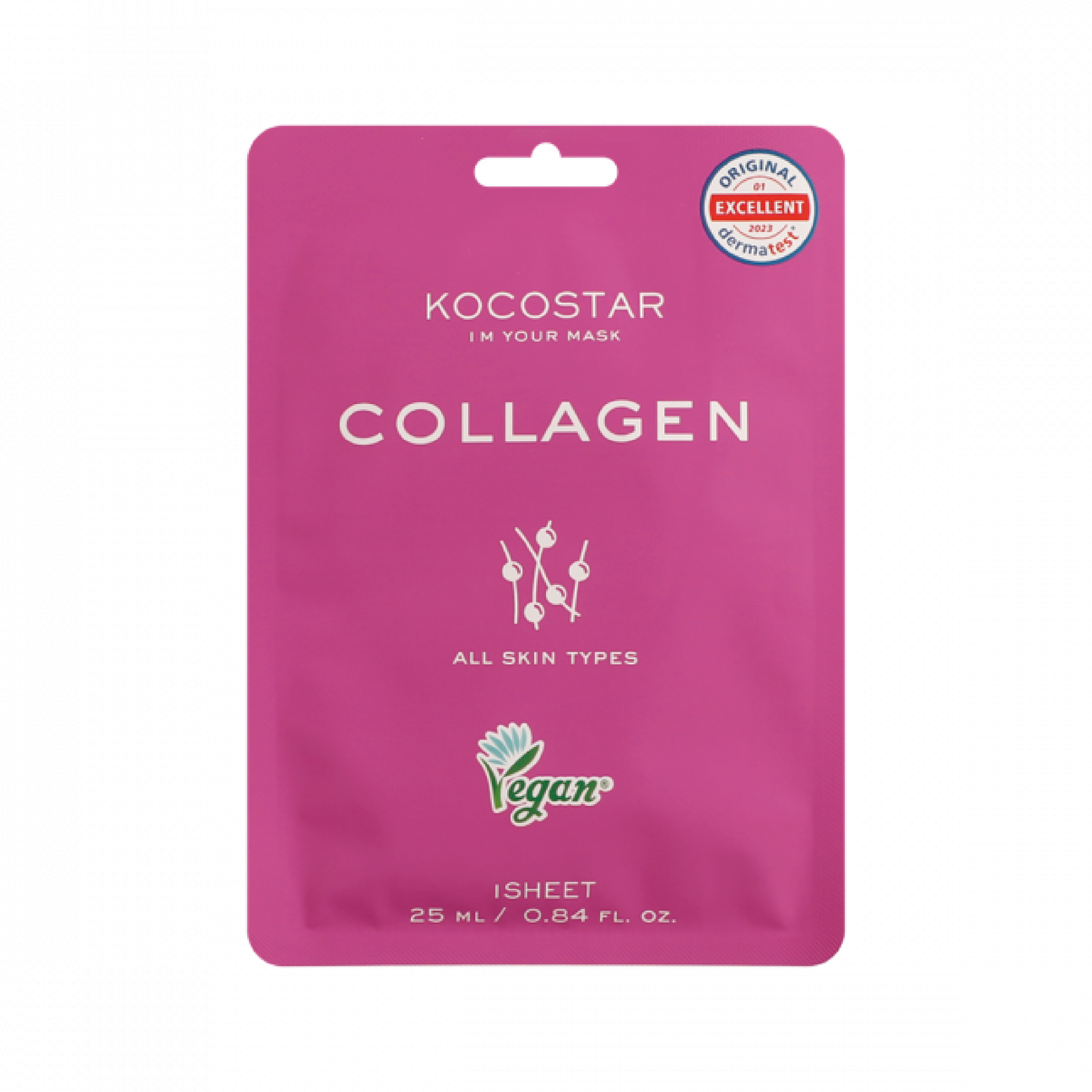 Máscaras Faciales KOCOSTAR Vegan Mask Collagen con 10 Unidades