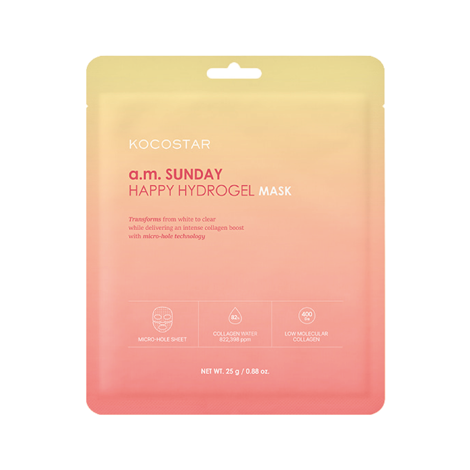 Máscaras Faciales KOCOSTAR AM Sunday Happy Hydrogel Mask con 10 Unidades