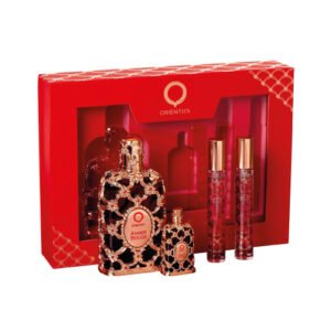 Gift Set Orientica Amber Rouge Unissex EDP 4 Peças